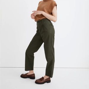 NEW: The Perfect Vintage Straight Pant in Dark Forest Wash: Pleated Edition